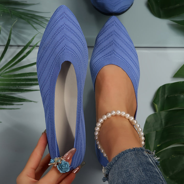 Comfortable women's slip-on flats with a fashionable square toe, offering chic style for everyday casual wear.