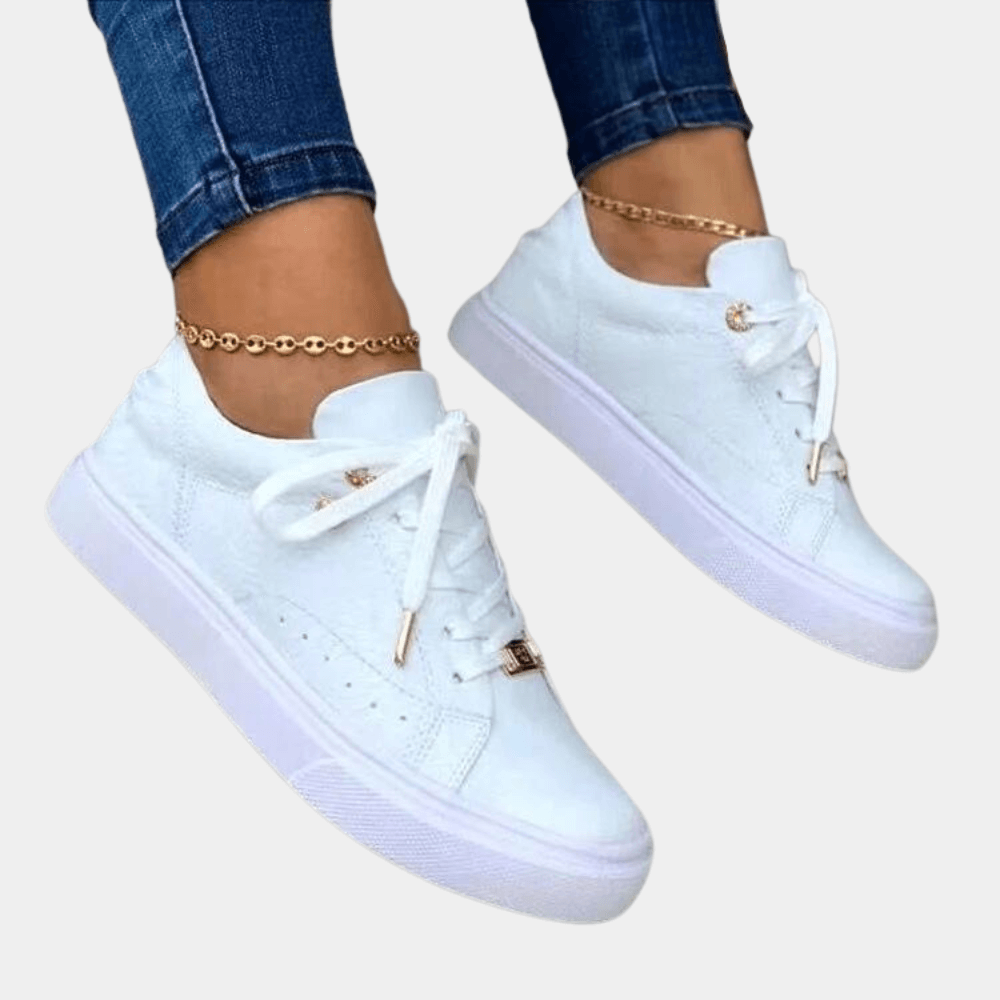 Women's Embossed Floral Low-Top Sneakers