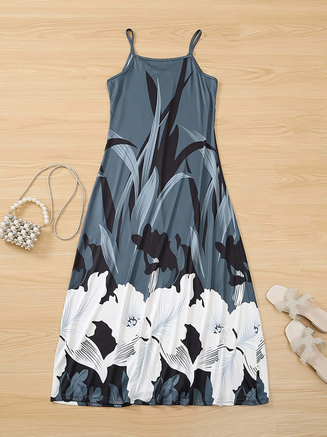 Women's Floral Print Spaghetti Strap Dress