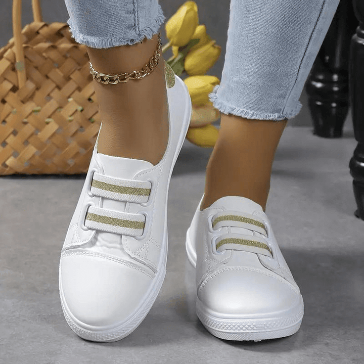 Women's Slip-On Trainers - Rounded Toe - Durable Sole