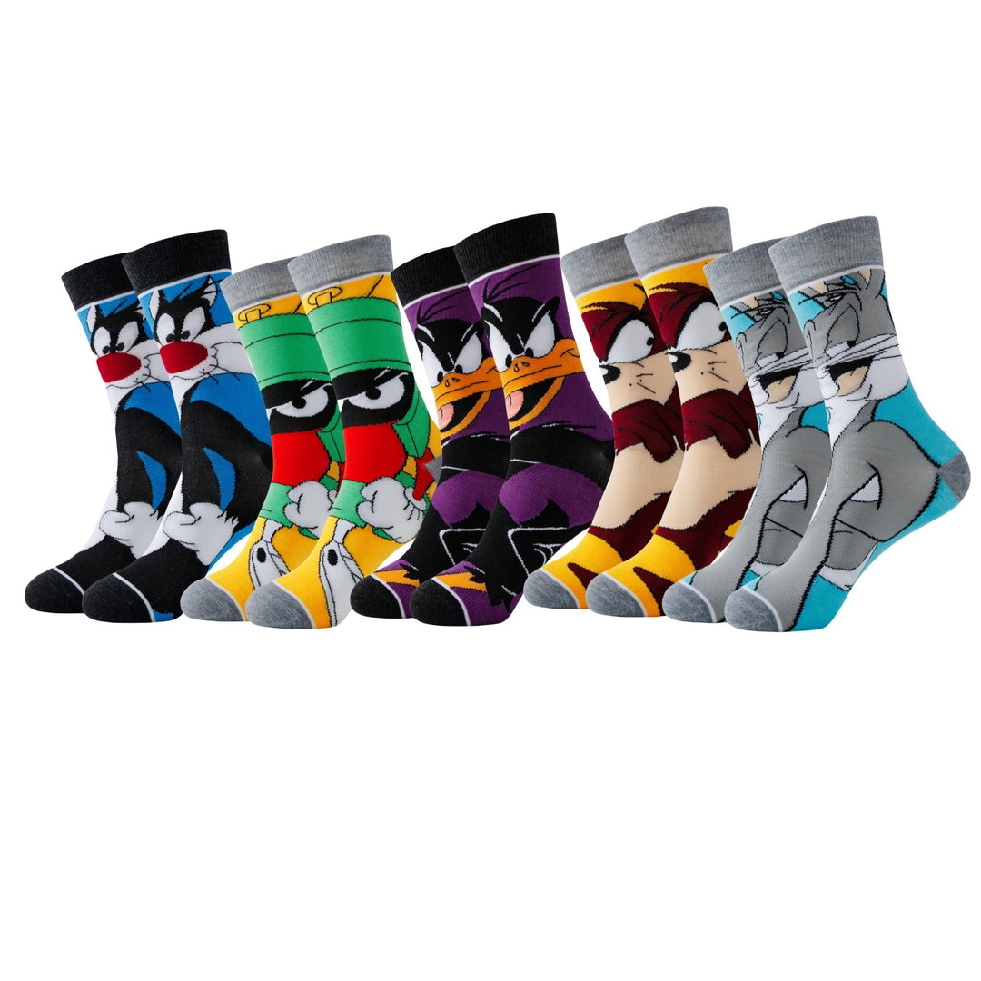 Unisex fun cartoon socks. Make a playful fashion statement with colorful character ankle socks & comfy everyday wear.
