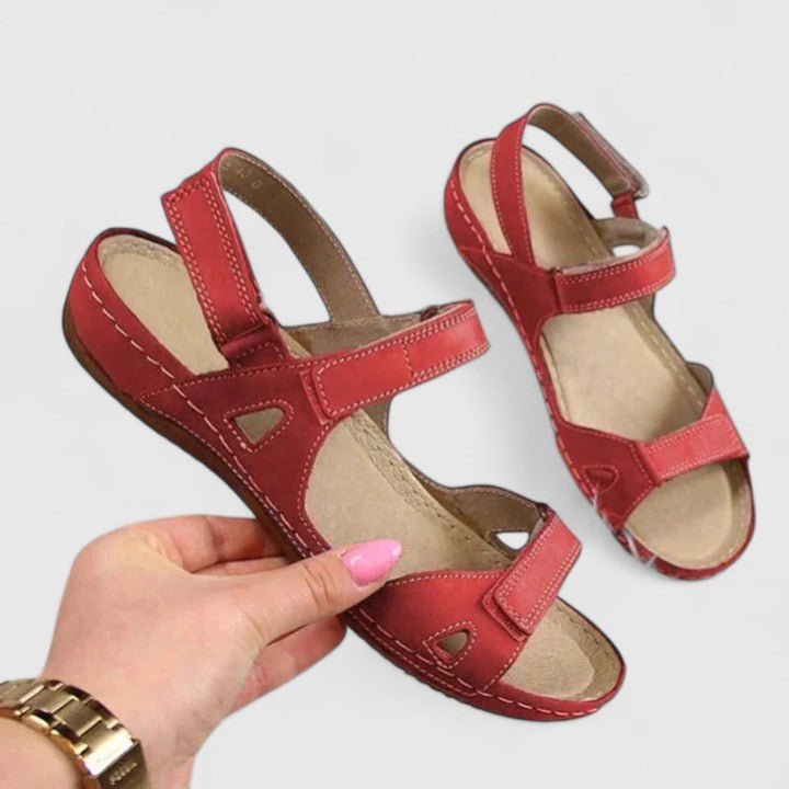Women's slip-resistant sandals with ultimate comfort, cushioned sole & arch support for all-day wear.