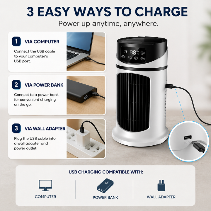 Portable Air Conditioner - Energy Efficient & Compact Room Cooler