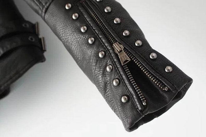 Women's Floral PU Leather Jacket