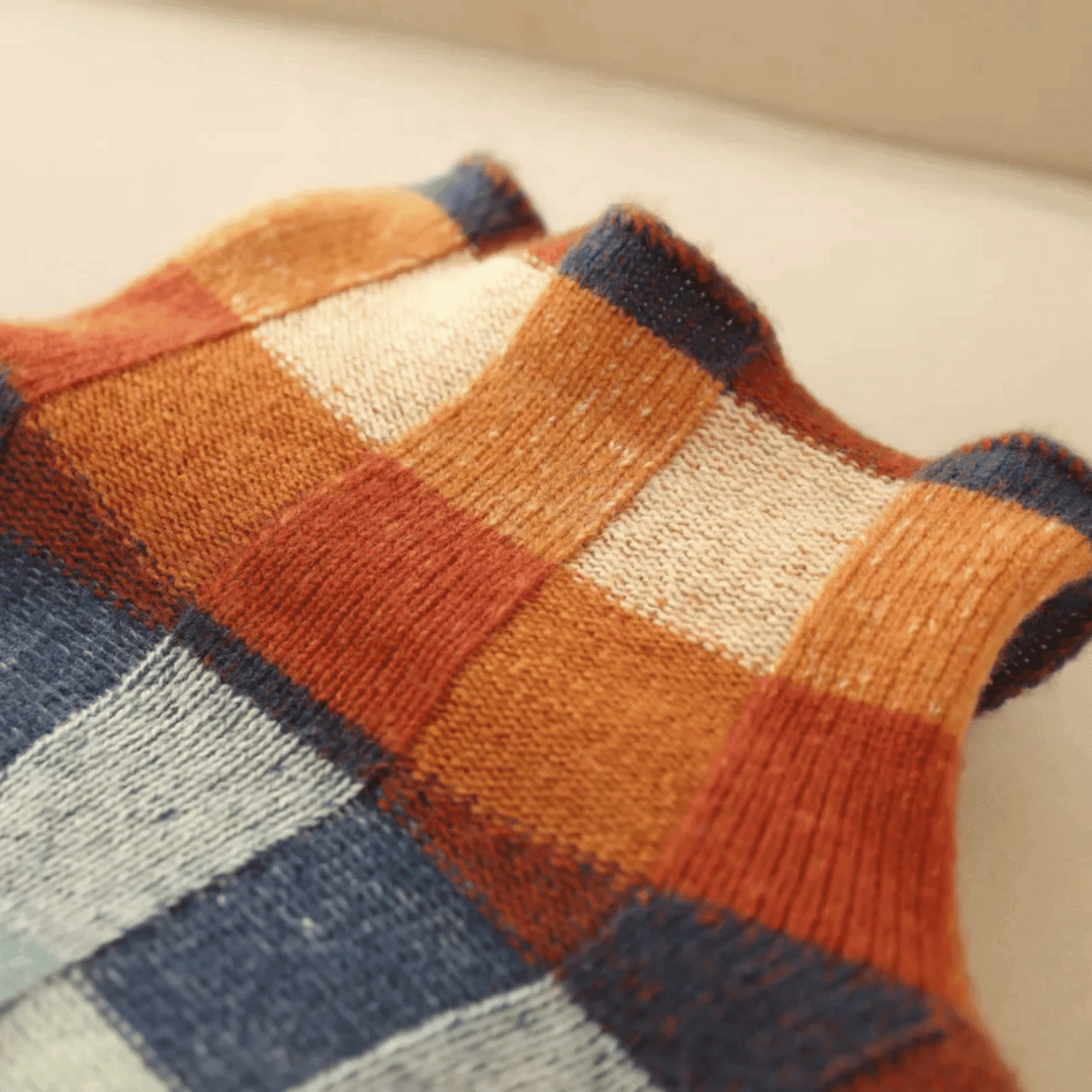 Women's Patchwork Turtleneck Sweater