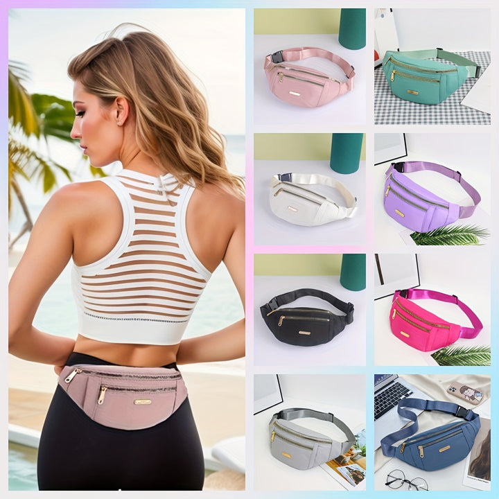 Versatile women's lightweight crossbody bag with adjustable strap and multiple secure zip pockets.