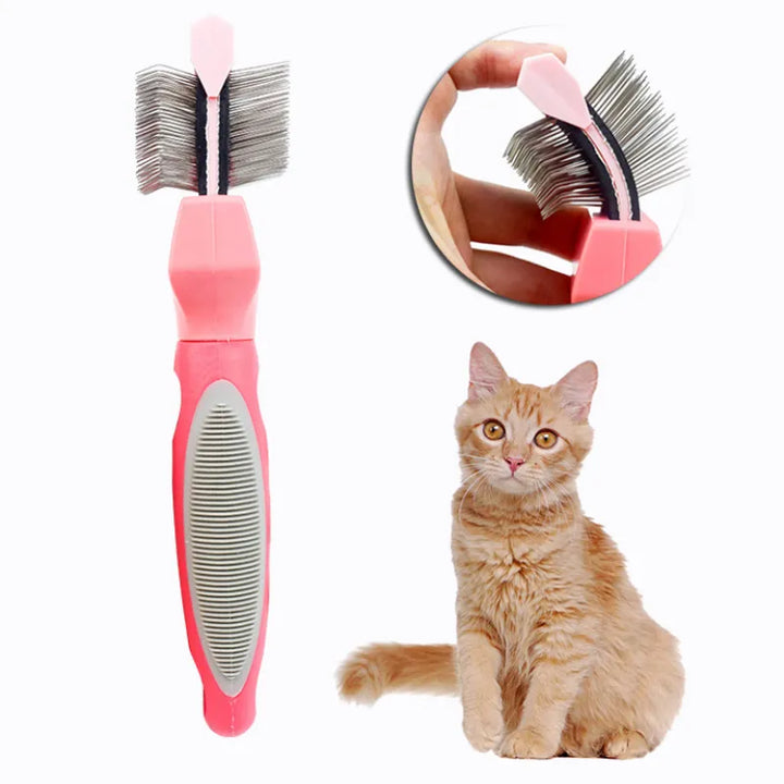 Pet detangling shampoo comb for cats & dogs. Ideal for grooming, bathing, & removing knots during wash.