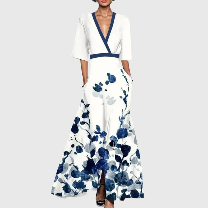 Sophisticated women's elegant midi dress, perfect for versatile occasion wear, chic parties & summer style.