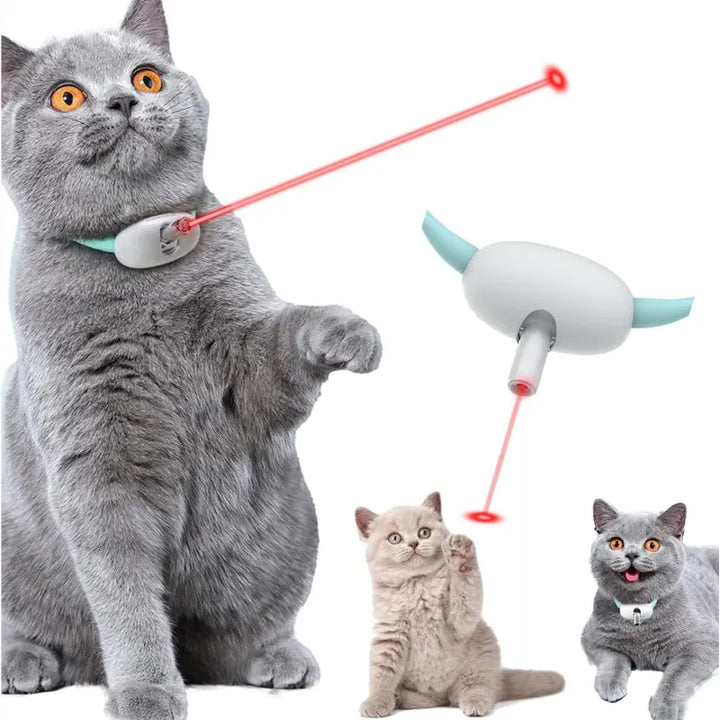 Interactive laser pointer for cats, encouraging active play & hunting instincts. Great for feline exercise.