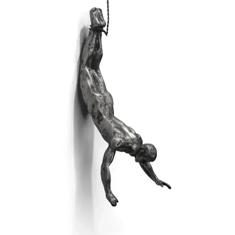 Versatile climbing figures wall decor sculpture set, suitable for various interiors.
