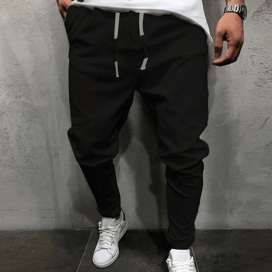Men's Tapered Fit Joggers - Elastic Waist & Cuffs