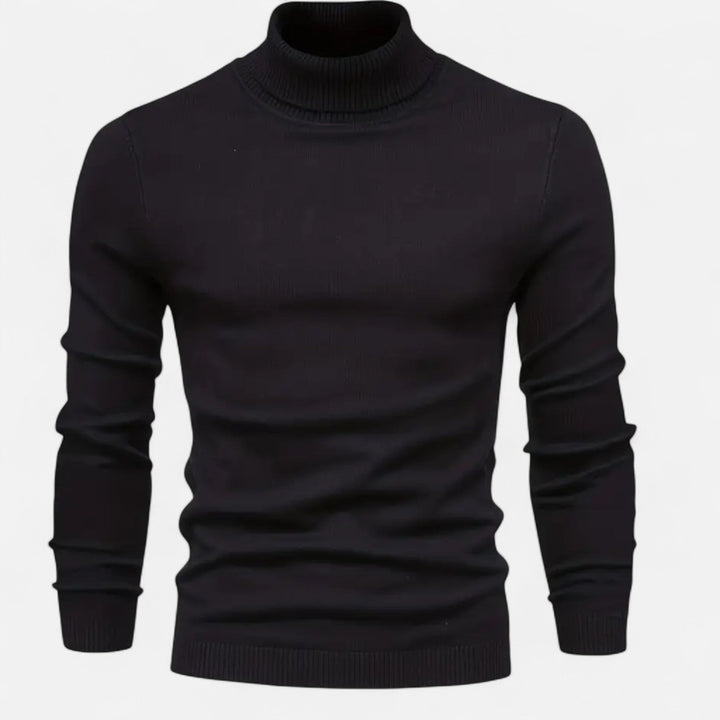 Versatile men's casual pullover sweater for autumn & winter. Elegant lapel neck design, ideal for layering.
