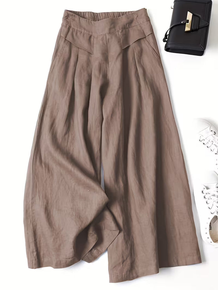 Casual women's wide-leg pants, soft and breathable, ideal for versatile everyday comfort and summer fashion.