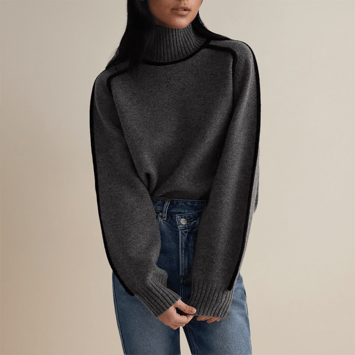 Women's Semi-High Neckline Sweater