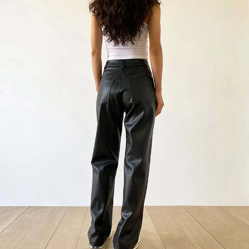 Women's High-Waist Straight Leg Vintage Pants