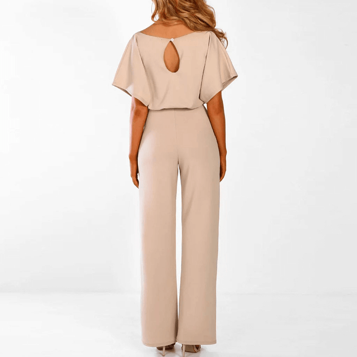 Women's Wide Leg Belted Jumpsuit
