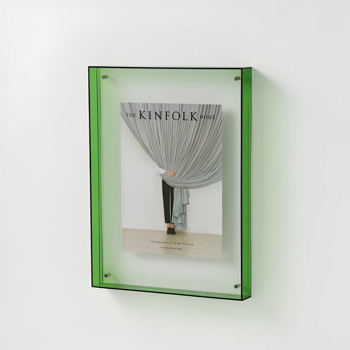 Premium transparent photo display frame, enhancing your living space with its elegant, unobtrusive design.