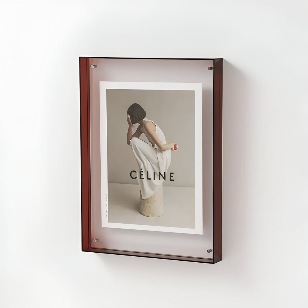 Modern home decor transparent photo frame, adding a sophisticated touch to your wall or desktop display.