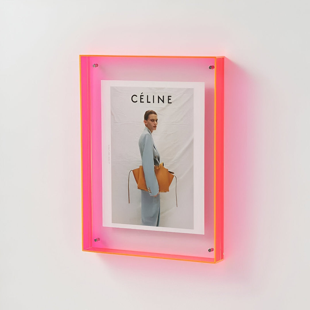 Elegant AcryGlow photo frame, allowing your cherished memories to float in a transparent display.