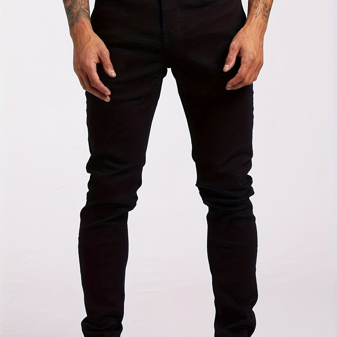 Men's slim fit casual stretch jeans, perfect for everyday comfort and modern style.