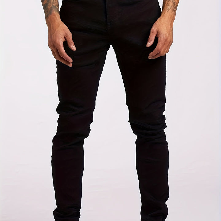 Men's slim fit casual stretch jeans, perfect for everyday comfort and modern style.