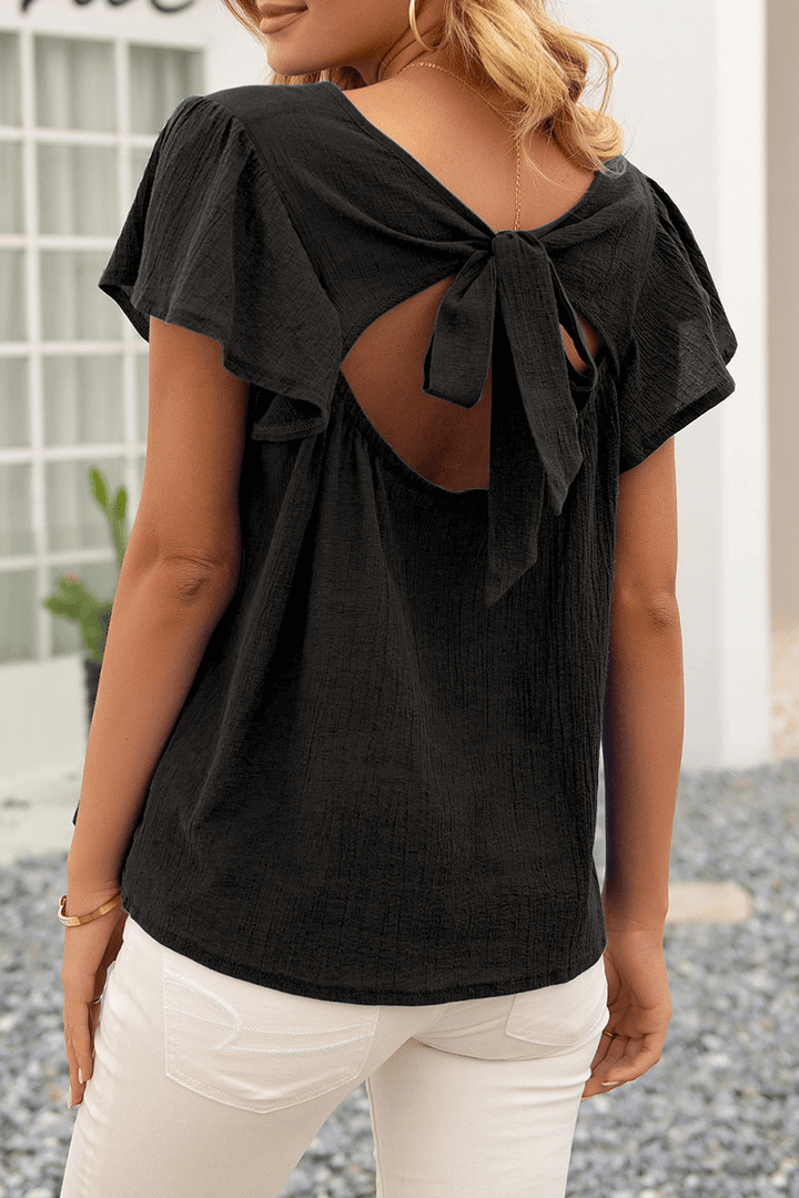 Women's Textured Crinkle Top - Relaxed Fit