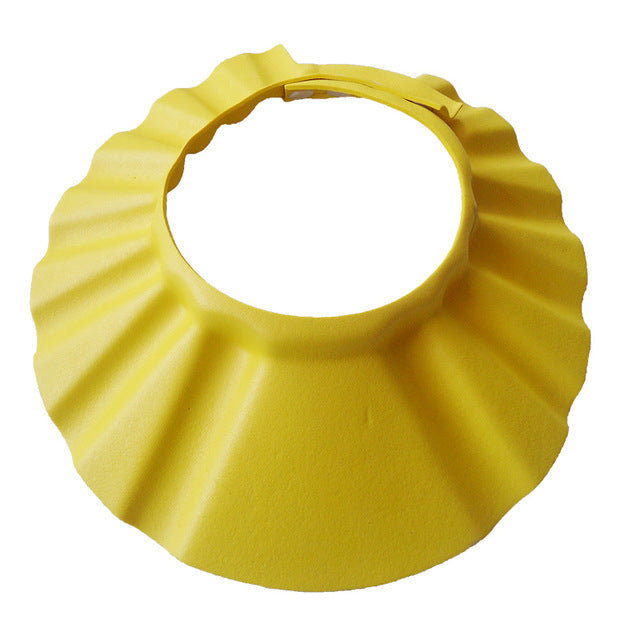 Adjustable baby bath shampoo cap, tear-free eye shield & ear protection for toddlers & kids.