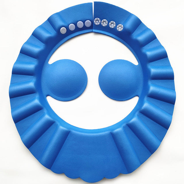 Bathing accessory: adjustable baby shampoo cap, providing tear-free eye and ear protection for toddlers.
