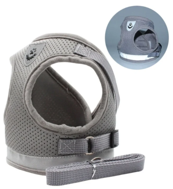 Breathable & comfortable adjustable cat harness with secure leash for safe outdoor exploration.
