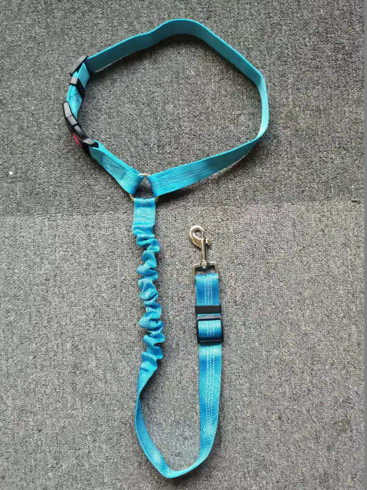 "Adjustable dog car seat belt providing safety, comfort, and tangle-free movement during car rides, easy to install."