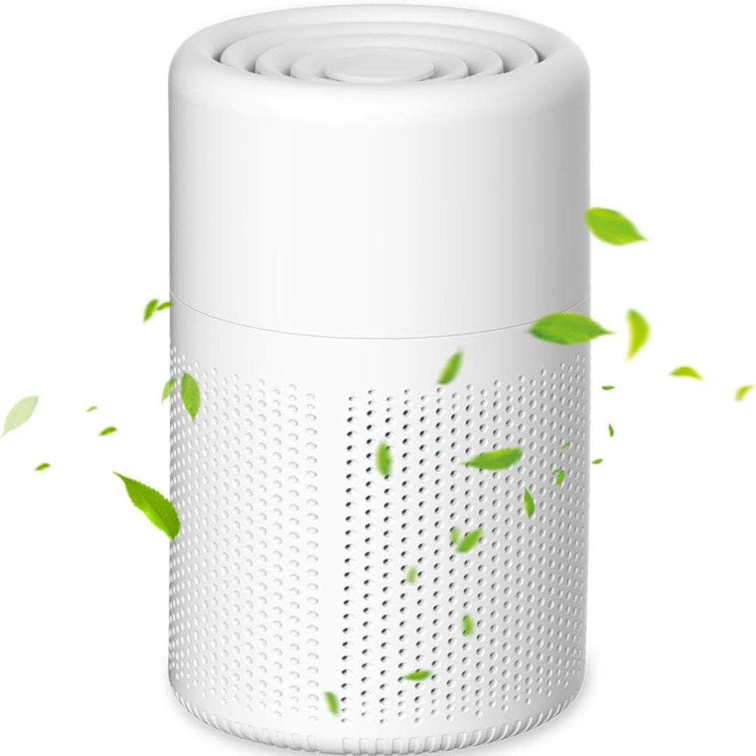 "Advanced HEPA air purifier with sleek design and compact form, ideal for enhancing indoor air quality in home spaces."