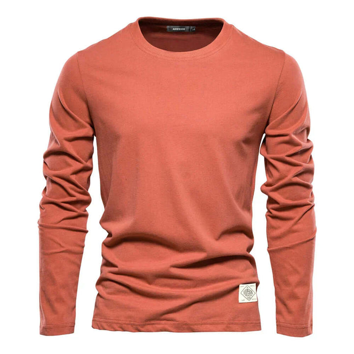 Men's Cotton Blend Casual Long Sleeve T-Shirt