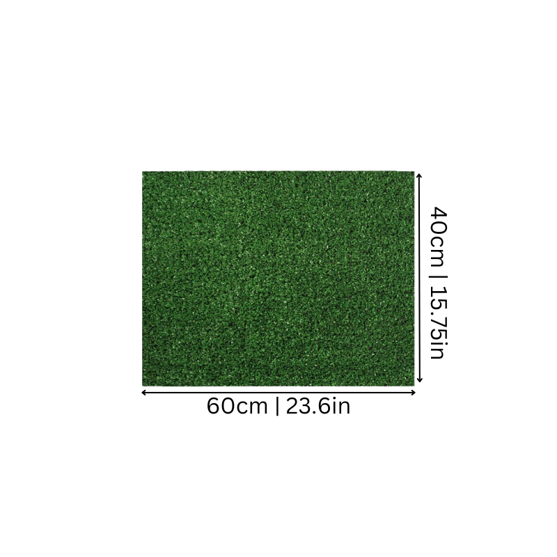 Realistic artificial grass pet potty mat, PawLawn. Durable, all-weather design for dog and cat training.