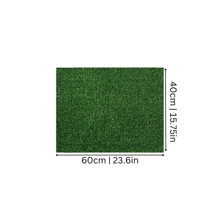 Realistic artificial grass pet potty mat, PawLawn. Durable, all-weather design for dog and cat training.