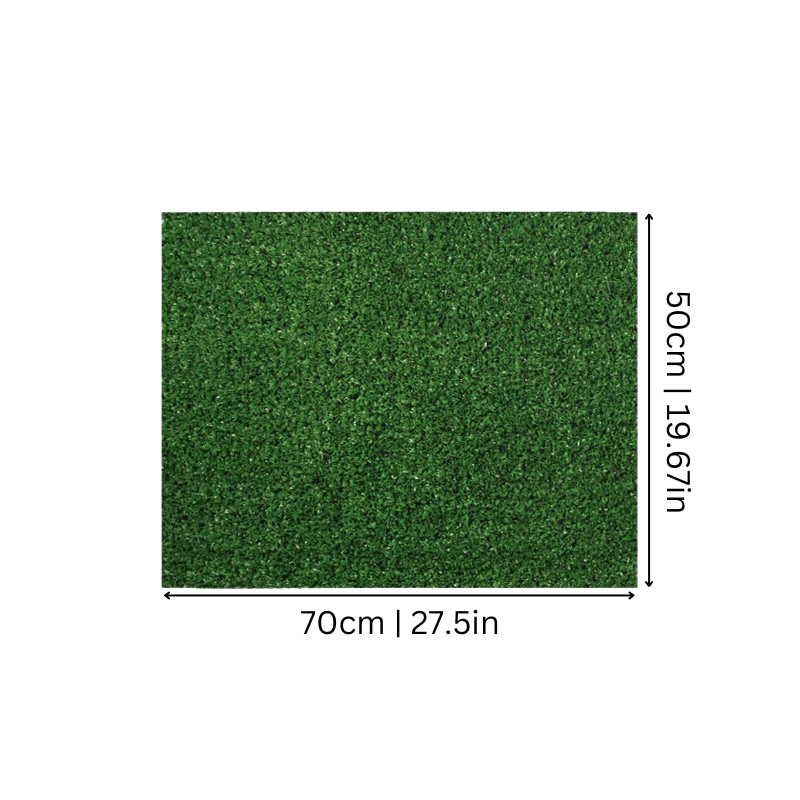 PawLawn artificial grass mat, a convenient pet toilet & lawn substitute for indoor/outdoor use. Easy to clean.