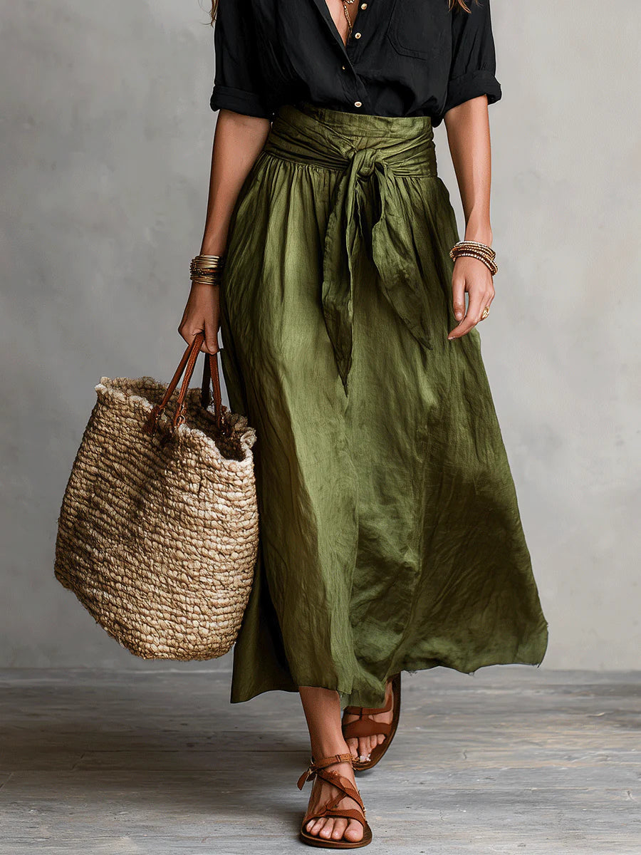 Vibrant green women's two-piece set, a fashionable summer outfit and matching co-ord for versatile women's fashion.