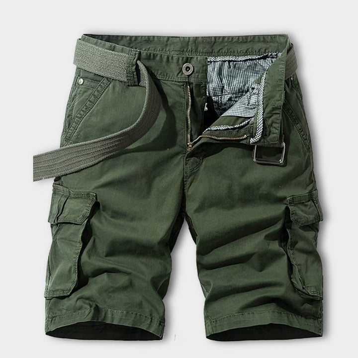 Comfortable women's cargo shorts, perfect for summer casual outfits, featuring handy pockets and a stylish belted design.