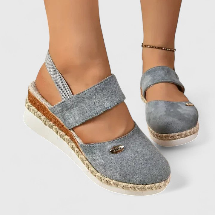 Stylish women's summer sandals, orthopaedic design with arch support for comfortable walking.