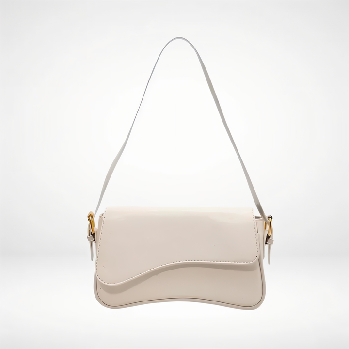 Elegant women's genuine leather shoulder bag with spacious interior.