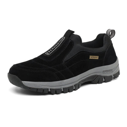 Arch support men's orthopedic slip-on walking shoes, great for activewear.
