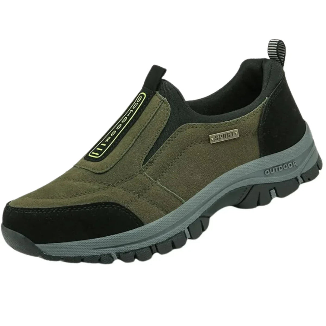 Casual men's slip-on orthopedic sneakers for walking, with arch support.