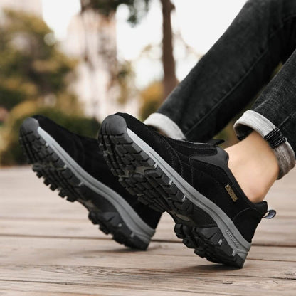 Men's easy wear orthopedic slip-on walking shoes with cushioned comfort & durable sole.