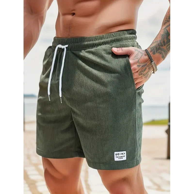 Men's everyday summer shorts featuring an adjustable drawstring and comfortable relaxed fit.