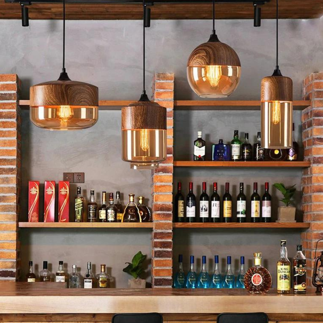Modern Scandinavian wooden pendant, sleek design for ambient lighting and home decor.
