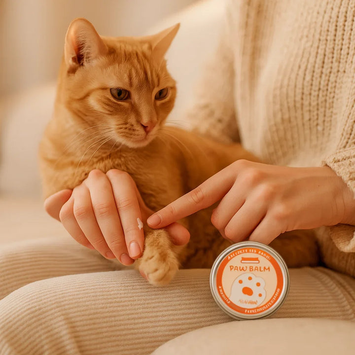 Premium cat paw cream hydrates & soothes dry, cracked paws. Promotes soft, healthy paws for feline comfort.