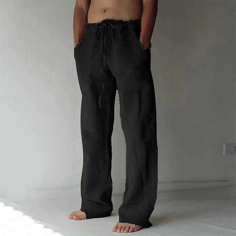 Lightweight men's baggy pants, designed for a relaxed, loose fit. Perfect casual bottoms for warm weather.