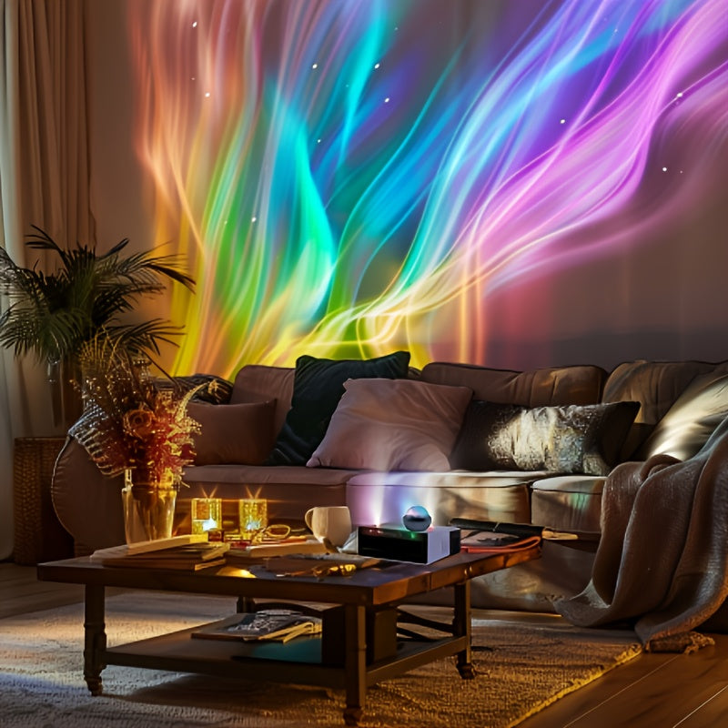 Colorful starry sky projector, an ideal bedroom light for kids and adults, offering a serene and enchanting glow.