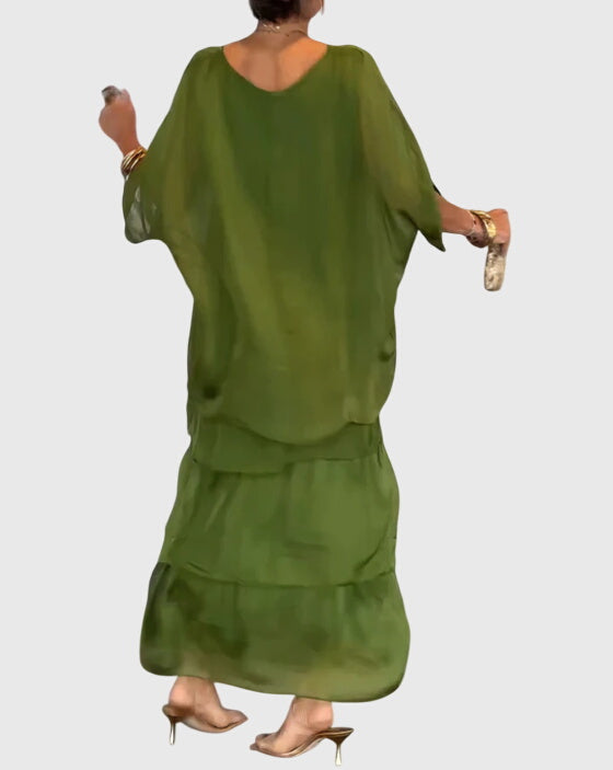Modest & elegant women's maxi dress, ideal for evening events, parties, or everyday chic.