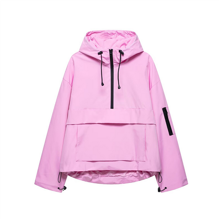 Durable women's adventure wear: a 3-in-1 waterproof jacket ready for any journey.