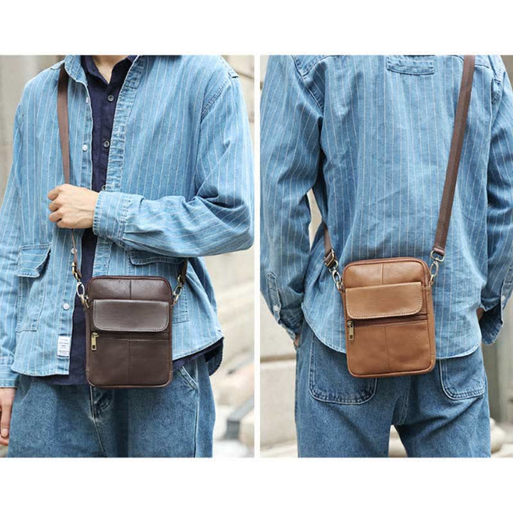 Durable men's messenger bag, compact & casual shoulder bag. Ideal for daily carry & travel essentials.